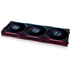 Lian Li Ventilatoare din seria UNI FAN TL LCD, pachet de 3 cu controler - 120mm, negru