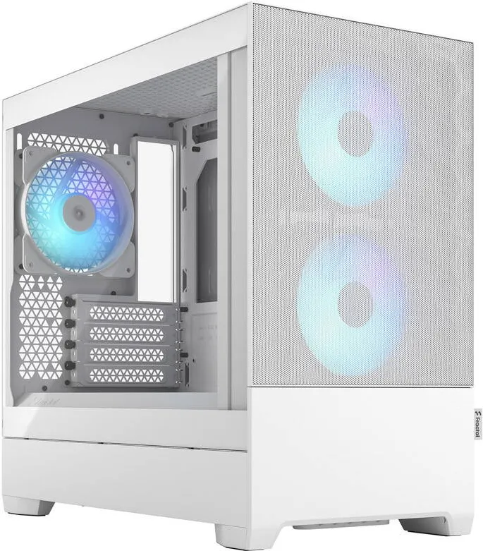 Carcasa PC Fractal Design Pop Mini Air RGB Clear Tint Micro-ATX, sticla securizata - alba