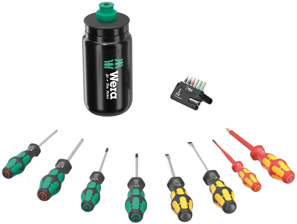 WERA Set de surubelnite + sticla Kraftform XL, 17 bucati 9540