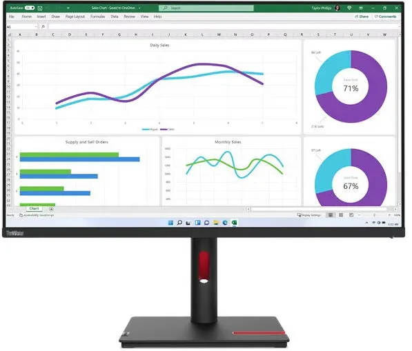 Monitor Lenovo hinkVision T32h-30 31.5 inch QHD IPS 4 ms 60 Hz USB-C