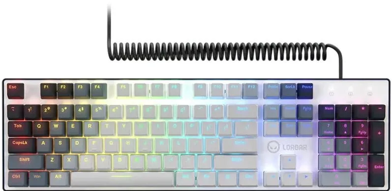 Tastatura LORGAR Gaming Azar 514 White RGB Linear Dream Switch Mecanica