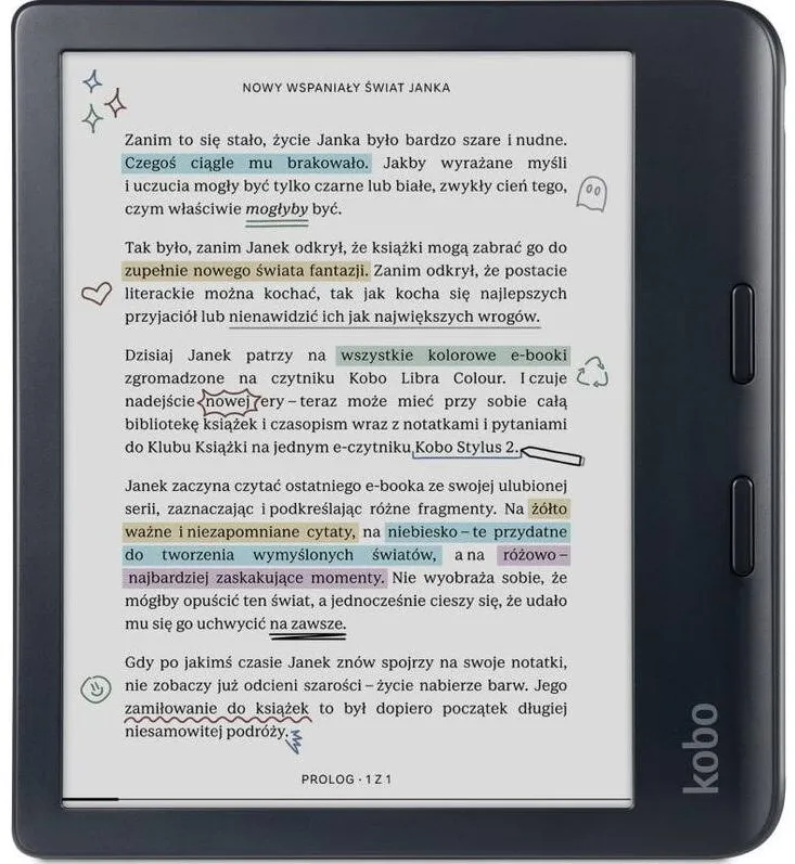 eBook Reader Kobo Libra Colour, 7 inch Comfort Light PRO, IPX8, 32GB, Wireless, Black