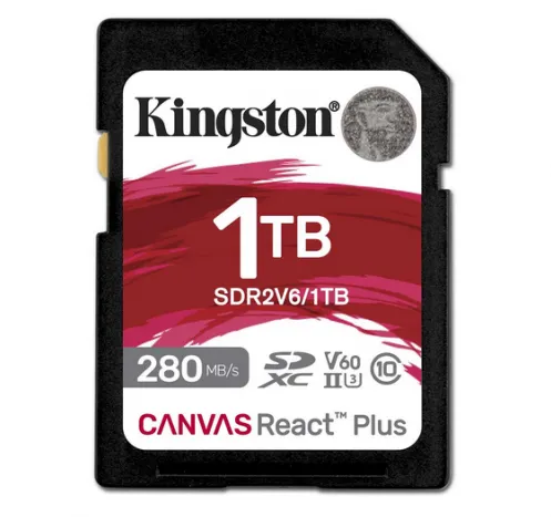 Card de Memorie Kingston SDXC Canvas React Plus 1TB, Class 10, UHS-II U3, V60