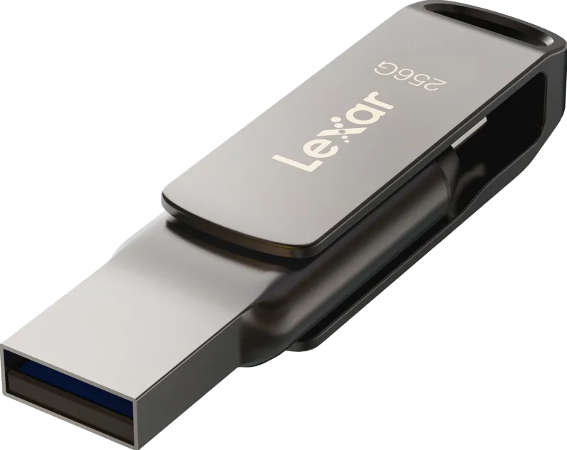 Memorie USB Lexar 256GB JumpDrive Dual Drive D400 Type-C / Type-C  Type-A, up to 130MB/s read (USB 3.1)