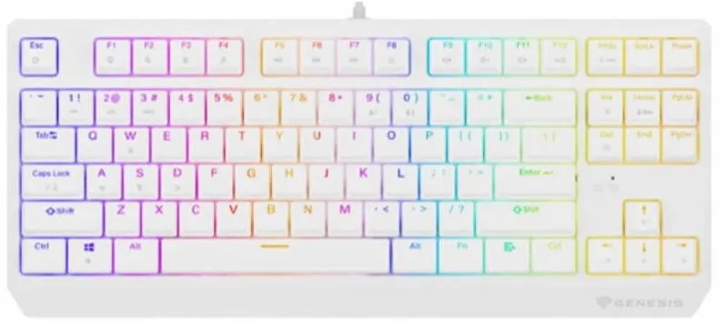 Tastatura Genesis Gaming THOR 230 White TKL Outemu Red Switch Mecanica
