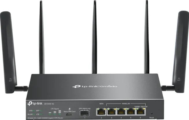 Router Wireless TP-Link Gigabit ER706W-4G Dual-Band WiFi 6 4G