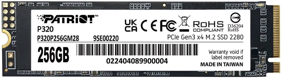 SSD Patriot VIPER P320 M.2 PCI-Ex4 NVMe 256GB