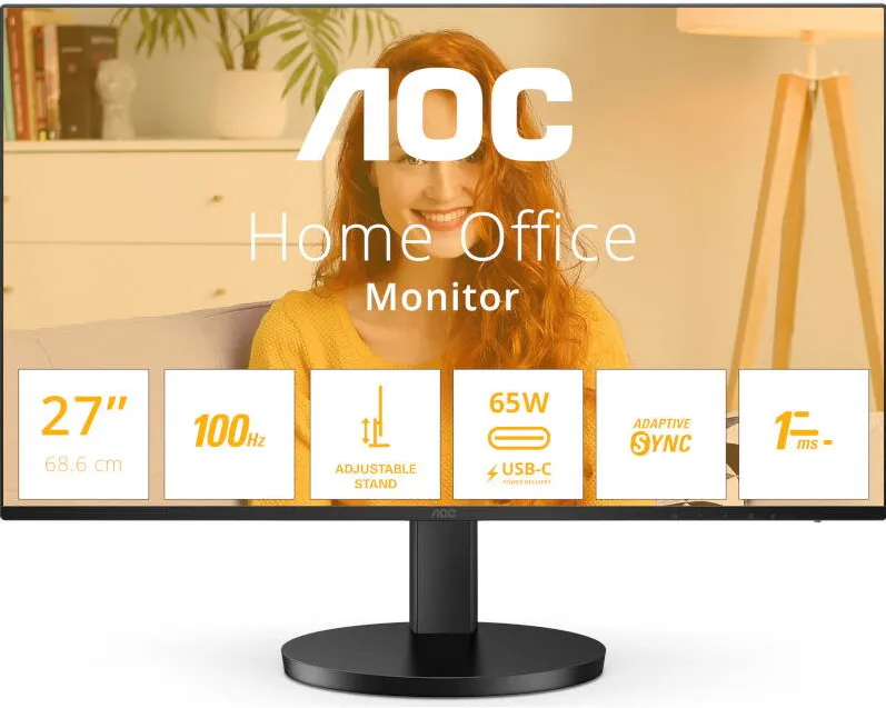 Monitor AOC Q27B3CF2 27 inch QHD IPS 1 ms 100 Hz USB-C