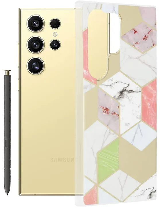 Techsuit Husa pentru Samsung Galaxy S24 Ultra - Techsuit Marble Series - Purple Hex