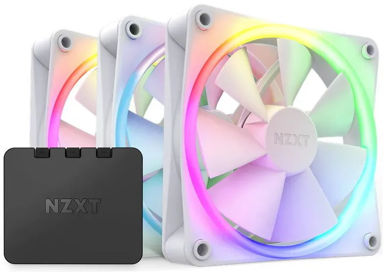 NZXT F120 RGB 120mm White Three Fan Pack