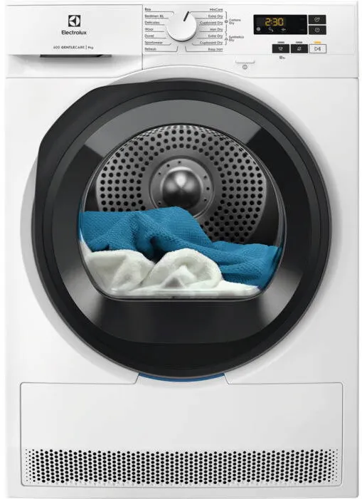 ELECTROLUX Uscator de rufe EW6D195GE, Pompa de caldura, 9 kg, Clasa C, MixCare, SensiCare, EasyClean, Alb