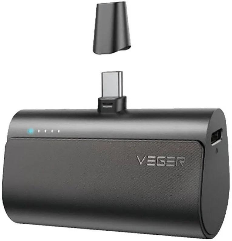 VEGER Baterie externa W0556, 5000 mAh, 1xUSB-C, negru