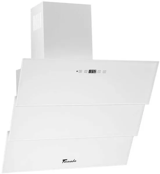 Tornado Hota Decorativa Megas 1200 (90) LED, clasa A, 1 motor Turbo, latime 90 cm, 4 viteze, absorbtie 1200 m3/ora, filtru anti-grasimi aluminiu 5 straturi, Alb