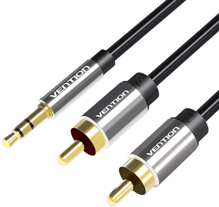Vention Kabel Audio 2xRCA do 3.5mm Vention BCFBD 0.5m (czarny)