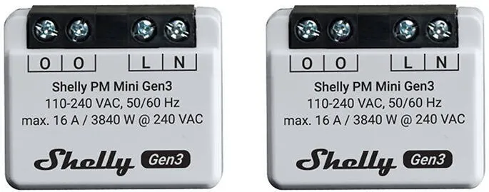 Shelly Zestaw 2 Sterowników Shelly PM Mini Gen3
