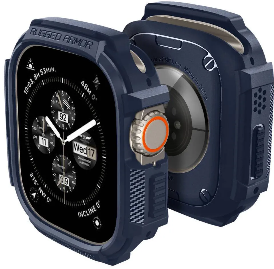 SPIGEN Husa pentru Apple Watch Ultra / Ultra 2 - Spigen Rugged Armor - Navy Blue