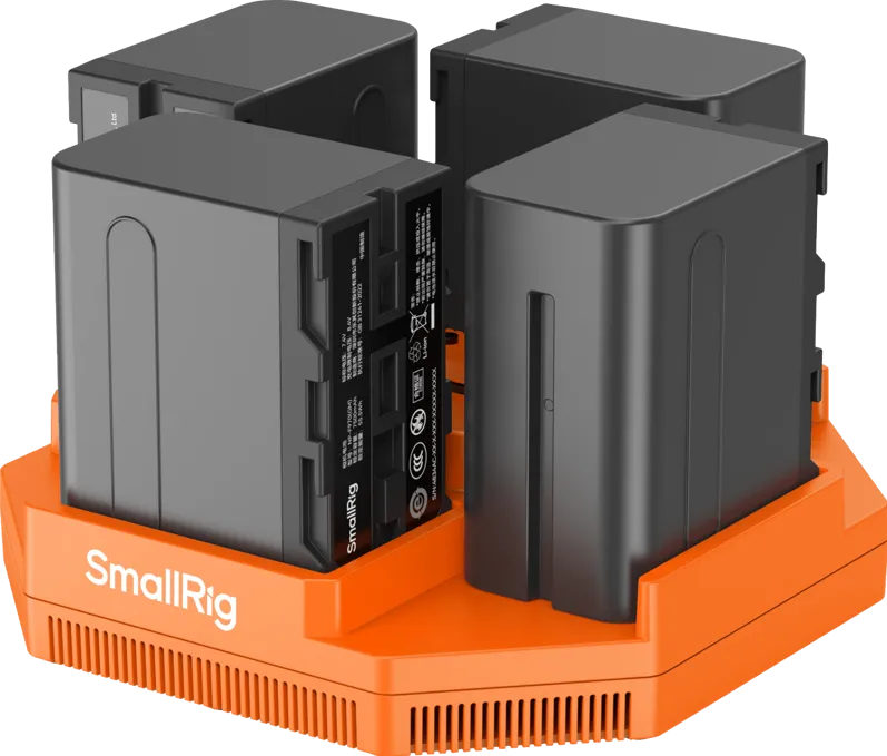 SmallRig 4834 NP-F970 4-Channel Camera Battery Charger  4-Battery Kit
