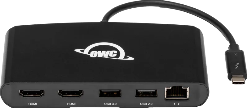 Docking Station OWC OWC Dock Thunderbolt 3 mini-Dock - 5 Port, 2 x HDMI, feat. 2 x HDMI 4K60, USB 3, USB 2, 1GB Network
