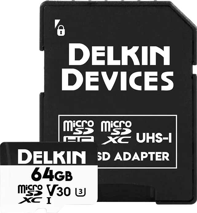Card de Memorie DELKIN Delkin microSDXC Trail Cam Hyperspeed R100/W75 (V30) 64GB