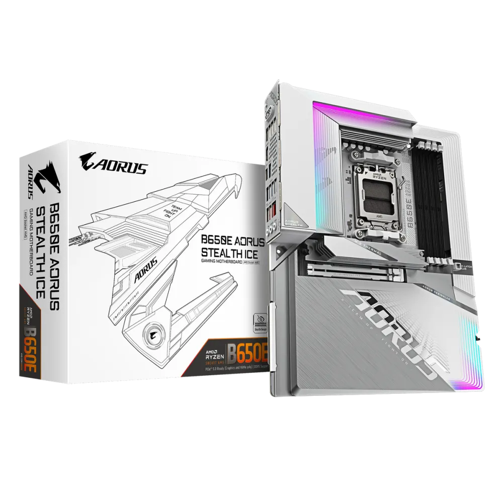 Placa de Baza GIGABYTE MB B650E AORUS STEALTH ICE AM5