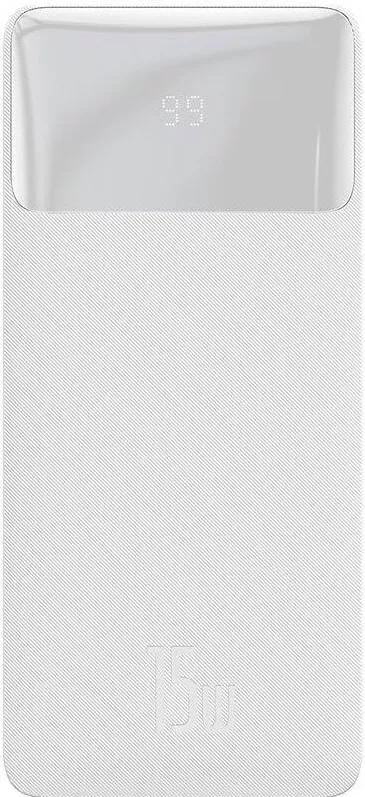 Baseus Baterie externa Bipow 20000 mAh, 2x USB, 1x USB-C, 15, White
