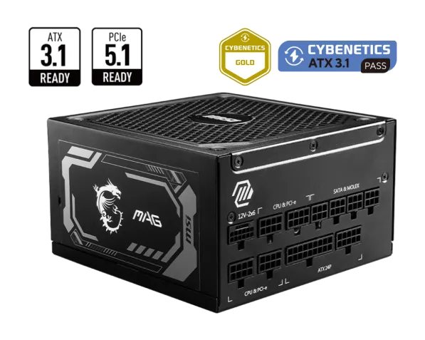 Sursa PC MSI MAG A1250GL PCIE5, 80+ Gold, 1250W