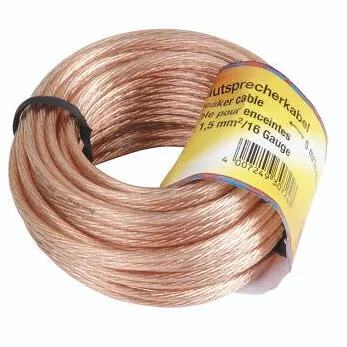 HAMA Loudspeaker Cable 2 x 1.5 mm<sup>2</sup>, 10 m, transparent