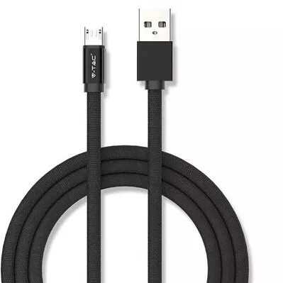 V-TAC Cablu micro USB 1M ruby edition - negru