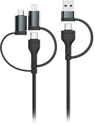 V-TAC Cablu 5IN1 tip c - microusb - USB - lightning 1.2M