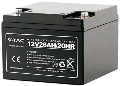 V-TAC Acumulator GEL PLUMB 12V 26AH 175X166X125MM