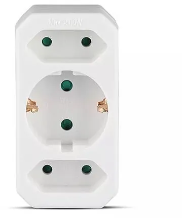 Adaptor V-TAC ADAPTOR 3 PRIZE 1X16A 2x2.5A MAX 3500W