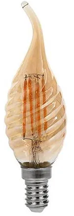 V-TAC Bec LED E14 4W cu filament 2200K alb cald