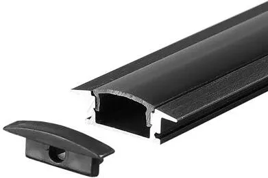 V-TAC Profil aluminiu pentru banda LED 2M 24.7MM x 7MM - negru
