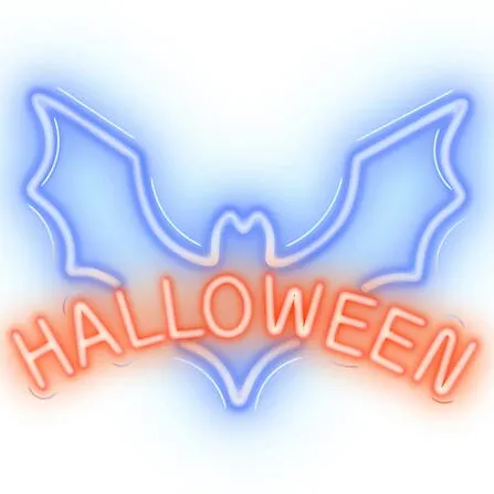 Forever light RECLAMA LUMINOASA NEON LED LUMINA ROSIE/ALBASTRA MODEL HALLOWEEN