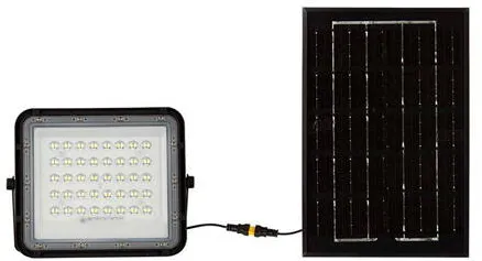 V-TAC REFLECTOR CU INCARCARE SOLARA 6W 400LM 4000K - NEGRU