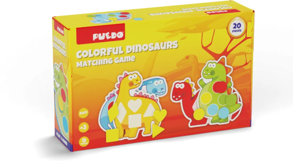 Jucarie Educationala PUEDO TOYS JOC DE POTRIVIRE DINOZAURI