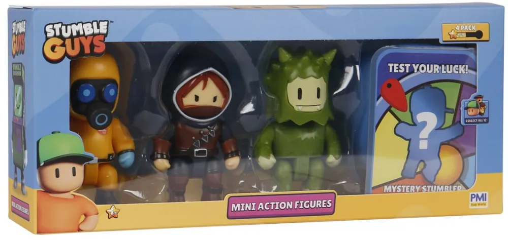 P.M.I. Kids World STUMBLE GUYS S2 MINI ACTION FIGURES - 4 PACK VER.A
