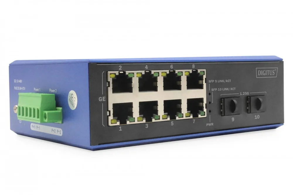 Switch Digitus Switch Digitus Gigabit Ethernet Industrial 8+2