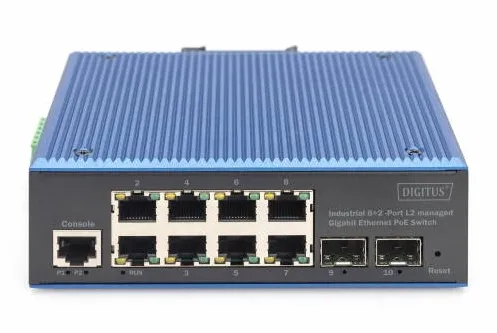 Switch Digitus Switch Digitus Gigabit Ethernet PoE Industrial 8+2