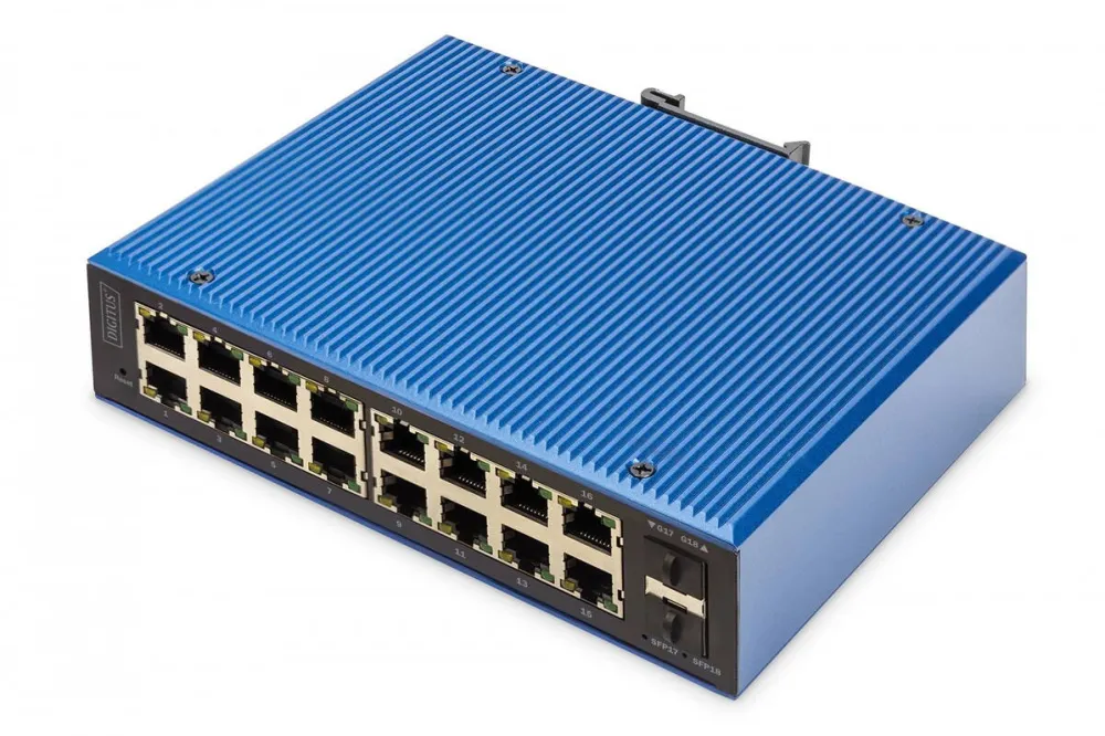 Switch Digitus Switch Digitus Gigabit Ethernet PoE Ind. 16+2