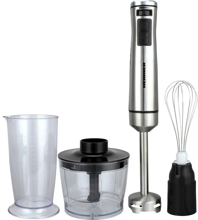 HEINNER Blender verticalHHB-DC1000SSBK, 1000w, viteza variabila + turbo, tel, Tocator, Negru cu insertii inox