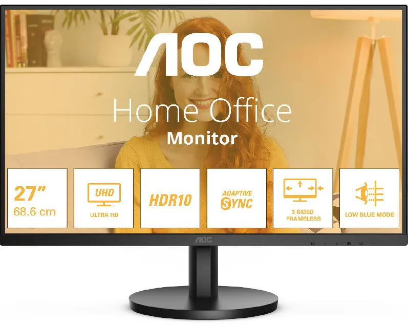 Monitor AOC U27B3M 27 inch UHD VA 4 ms 60 Hz HDR