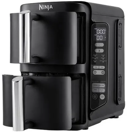 NINJA Friteuza cu aer cald Double Stack SL300EU, 2470W, 2 x 3.8 L, Negru