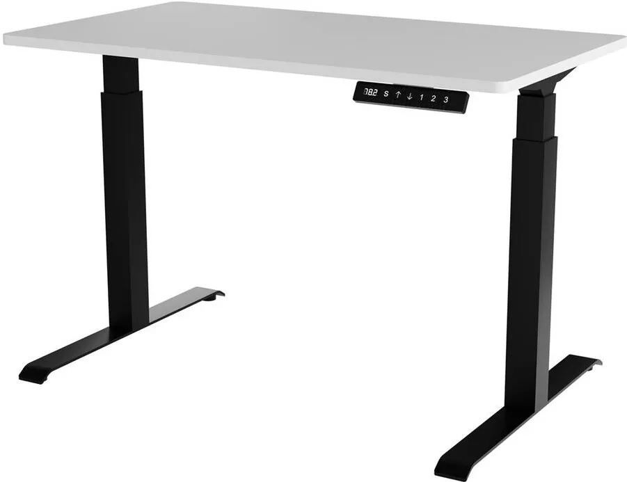 Birou Gaming Cama MEBLE Desk with electric height adjustment MOON 121x67x72-120 Black/White