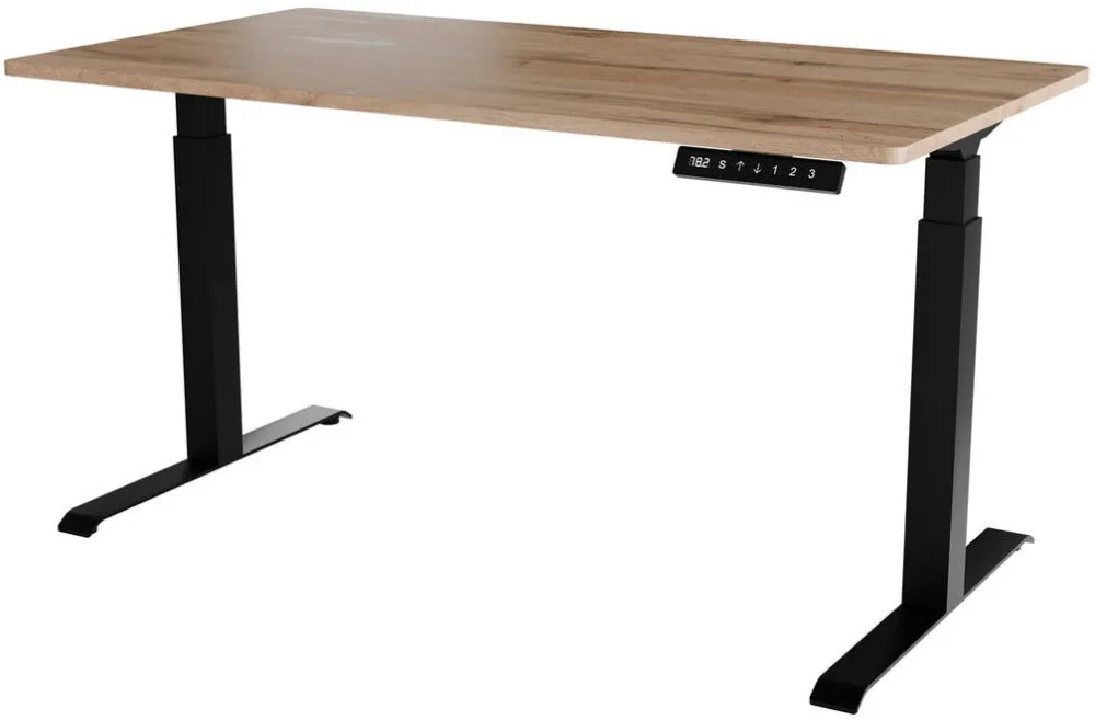 Birou Gaming Cama MEBLE Desk with electric height adjustment MOON LONG 150x80x72-120 black/wotan