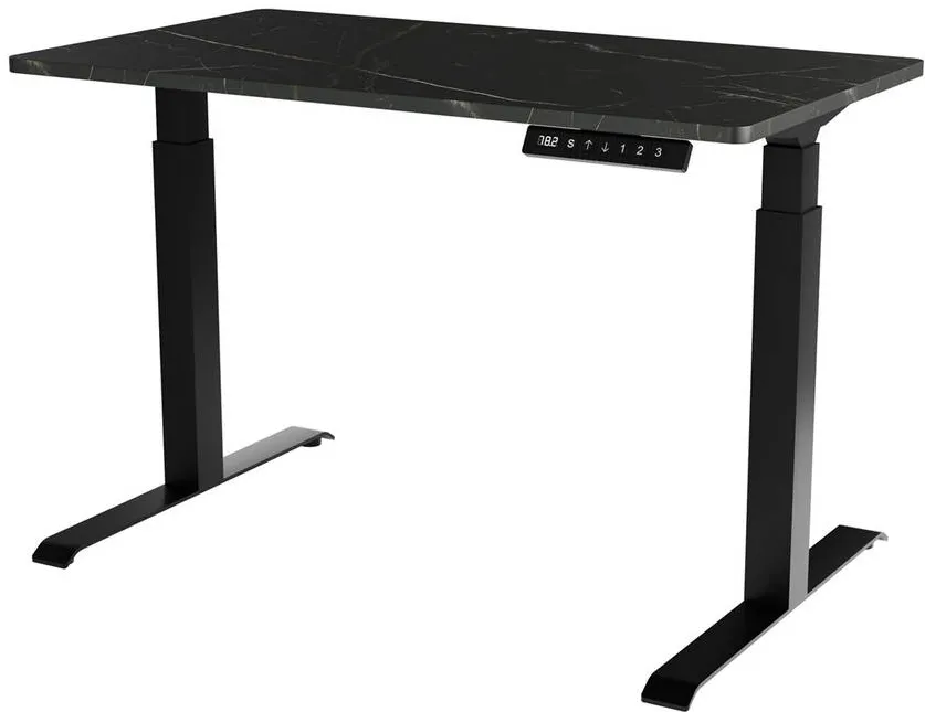 Birou Gaming Cama MEBLE Desk with electric height adjustment MOON 121x67x72-120 black/san sebastian