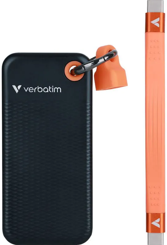 SSD Extern VERBATIM Pocket SSD USB 3.2 1TB Black/Orange