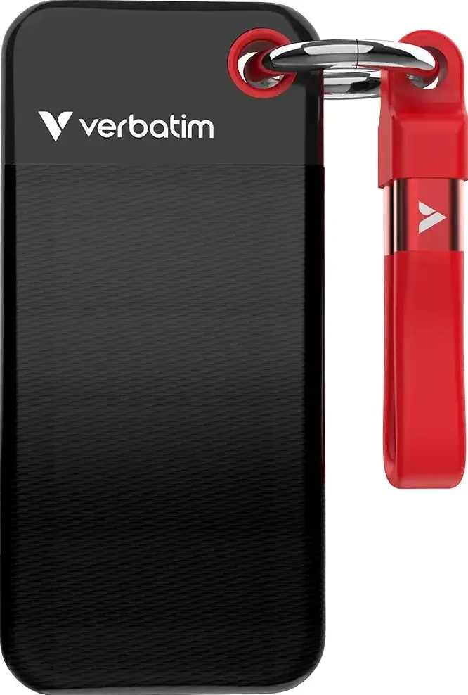 SSD Extern VERBATIM Pocket SSD USB 3.2 2TB Black/Red