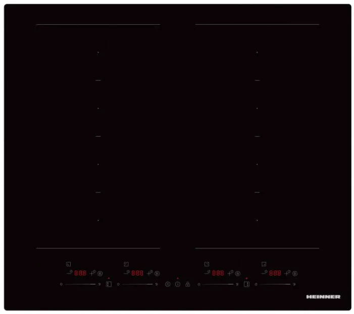 Plita HEINNER incorporabila HBHI-M4ZB2FXSMTC, Inductie, 4 zone de gatit, Touch control, Flex Zone, Boost, 60 cm, Negru