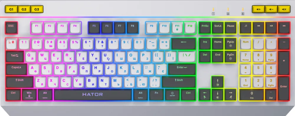 Tastatura HATOR Icefall mecanica Alb